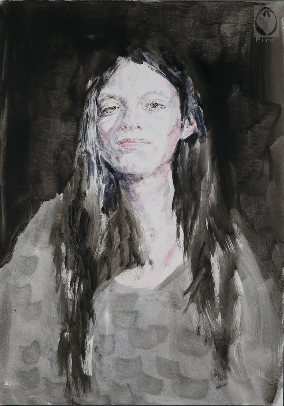 oil on paper - olio su carta di Piro